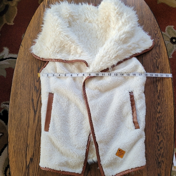 Simply Southern Reversible Cream Color Sherpa Vest Size Women's Small NEW - Picture 7 of 10